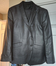 Kenneth Cole Reaction Suit Mens 44S Jacket 37x33 Pants Techni Cole Ready Flex