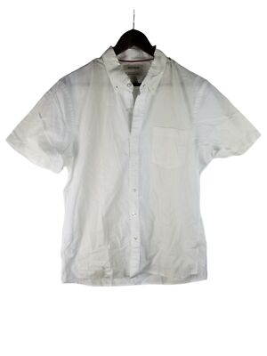 Goodthreads Short Sleeve Button Down Top Large Men's White Used