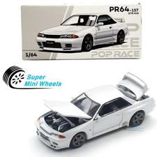 Pop Race 1:64 Nissan GTR R32 White #157