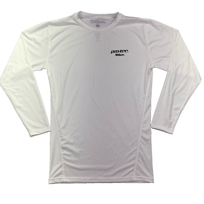 Pro Tec Compression Wilson Brand Shirt Tennis Sport Sz XL White EUC