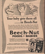1940's Beech-Nut Baby Food Magazine Print Ad 2D23
