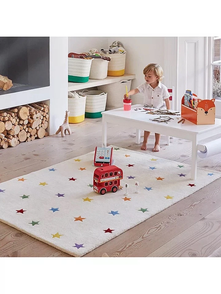 Hand Tufted AreaRug Babies Room Carpet Living Room Wool Dining Room3x5,6x9,8x10, - Image 2 of 4