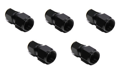 5pcs BLACK AN8 Female to 10AN AN-10 Female Straight Flare Swivel Fitting Adapter