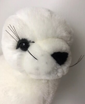 Vintage Fiesta 11'' White Seal Plush Stuffed Animal America Wego 1991 Arctic