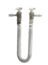 KONTES Glass 14/20 Joint Schwartz Type U-Shaped Drying Tube w/ Stoppers 10mm HB