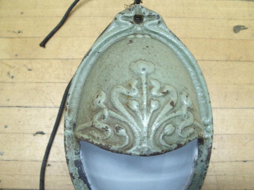 Vintage RR Railroad Pullman Train Car Coach Cast Iron Porcelain Sconce Light - Imagen 4 de 11