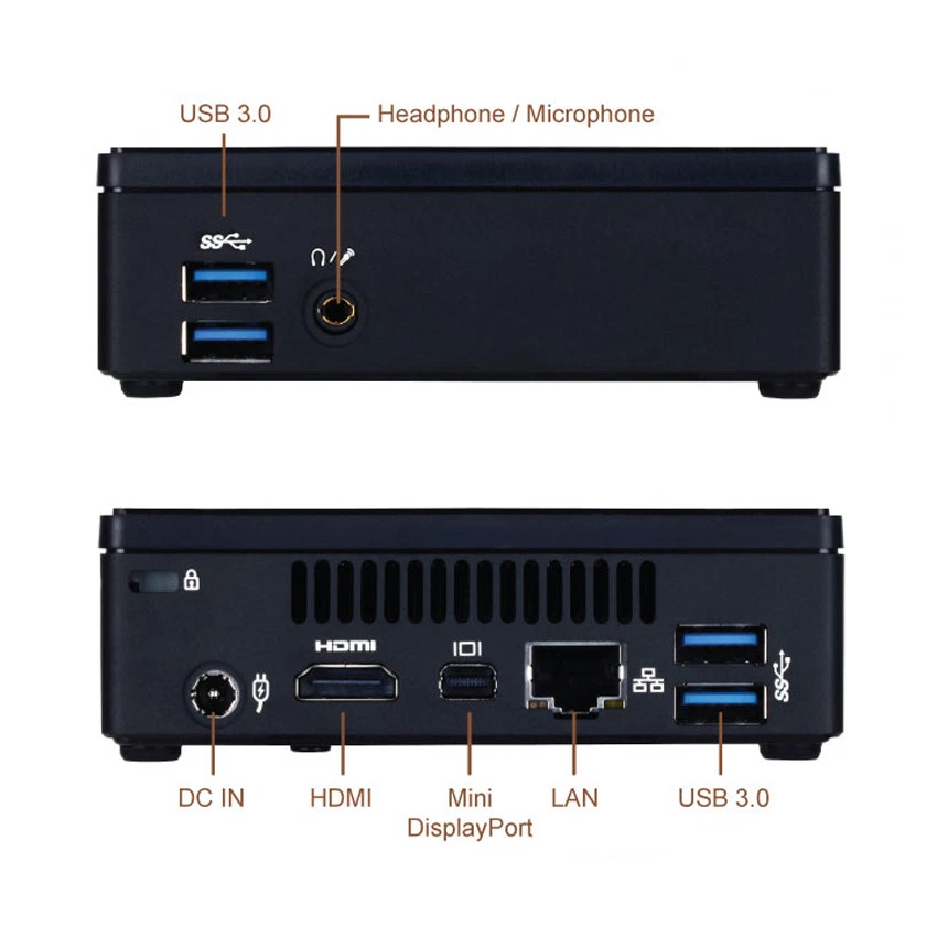 Gigabyte BRIX Core i3-5010U Ultra Tiny PC 16GB 240GB SSD Windows 10 GB-BXi3-5010 - Image 2 of 4
