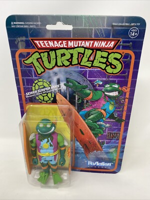 Teenage Mutant Ninja Turtles Super 7 Reaction ''Sewer Surfer Mike'' Actionfigur