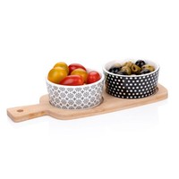 Tapas Servierset Snack Dips Dipschalen Schalen Teller SchäLchen Set LäNglich