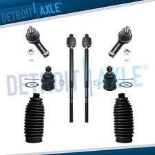 All (4) Inner & Outer Tie Rods w/Boots + Lower Ball Joints for Hyundai Elantra