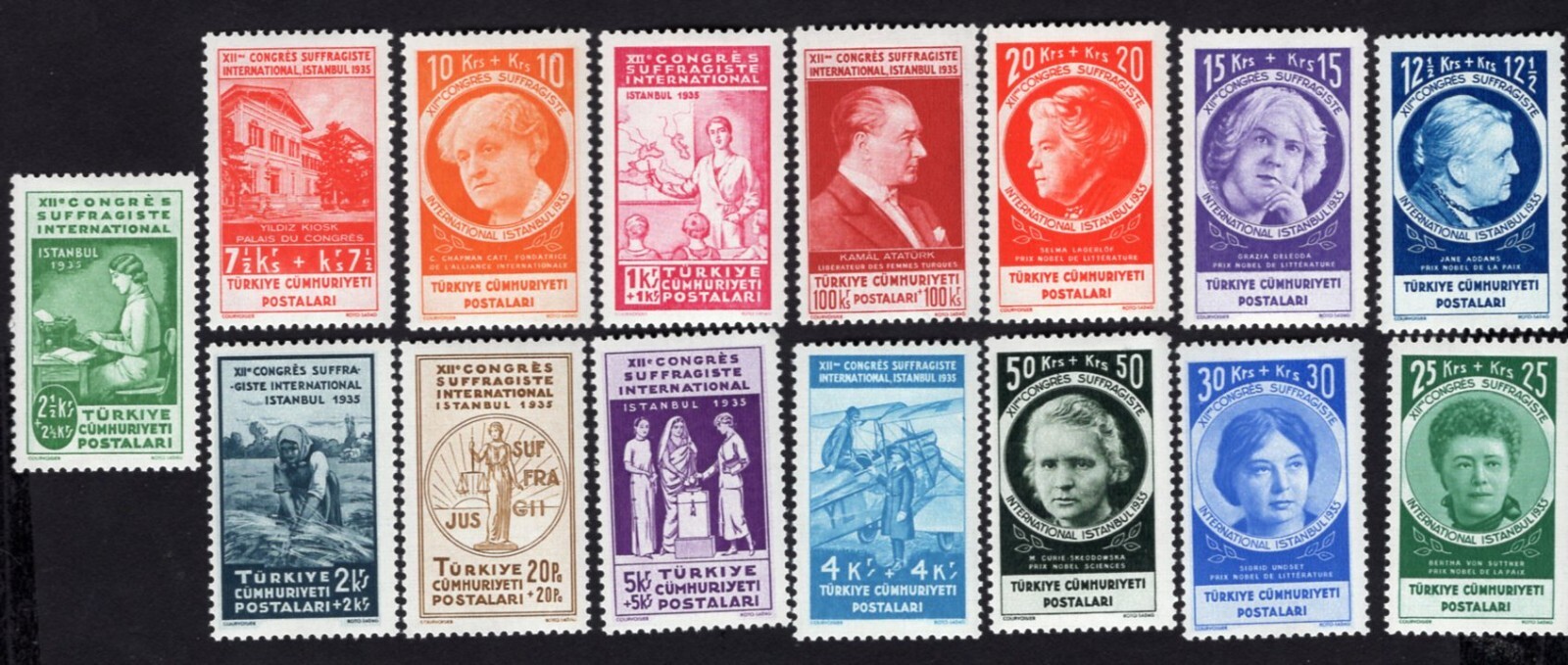 Turkey 1935 stamps Mi#985-89 START10%ONLY MH CV=1560$ Turkey 1935 stamps Mi#985-89 START10%ONLY MH CV=1560$