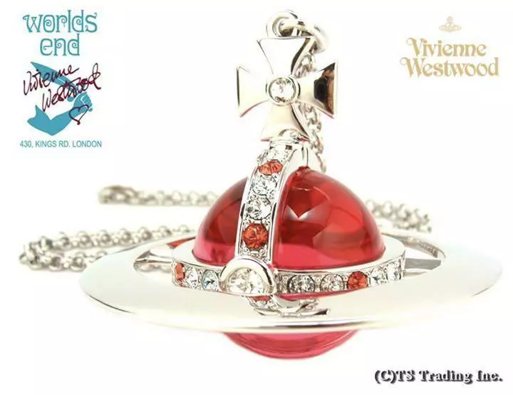 New Vivienne Westwood Necklace Giant Orb Pendant Silver Pink World's  End Limited