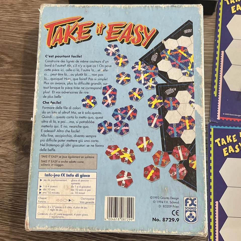 Vintage 1993 1994 Take It Easy Brettspiel FX Schmid Granta Design LESEN - Bild 3 von 4