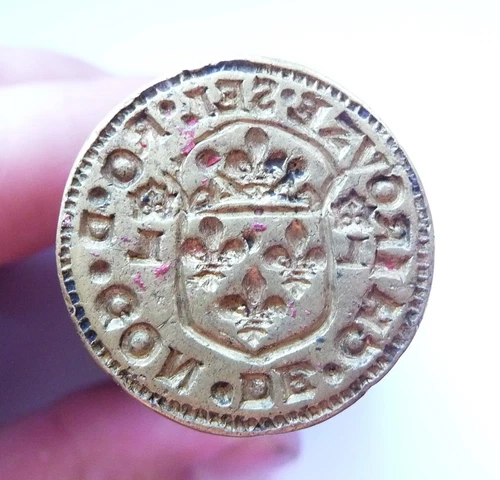 seal FERMIERS GENERAUX DU ROI Louis XIII gabelle Ardèche
