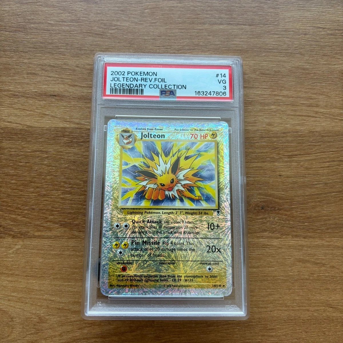 Jolteon Pokémon TCG Professional Sports Authenticator (PSA