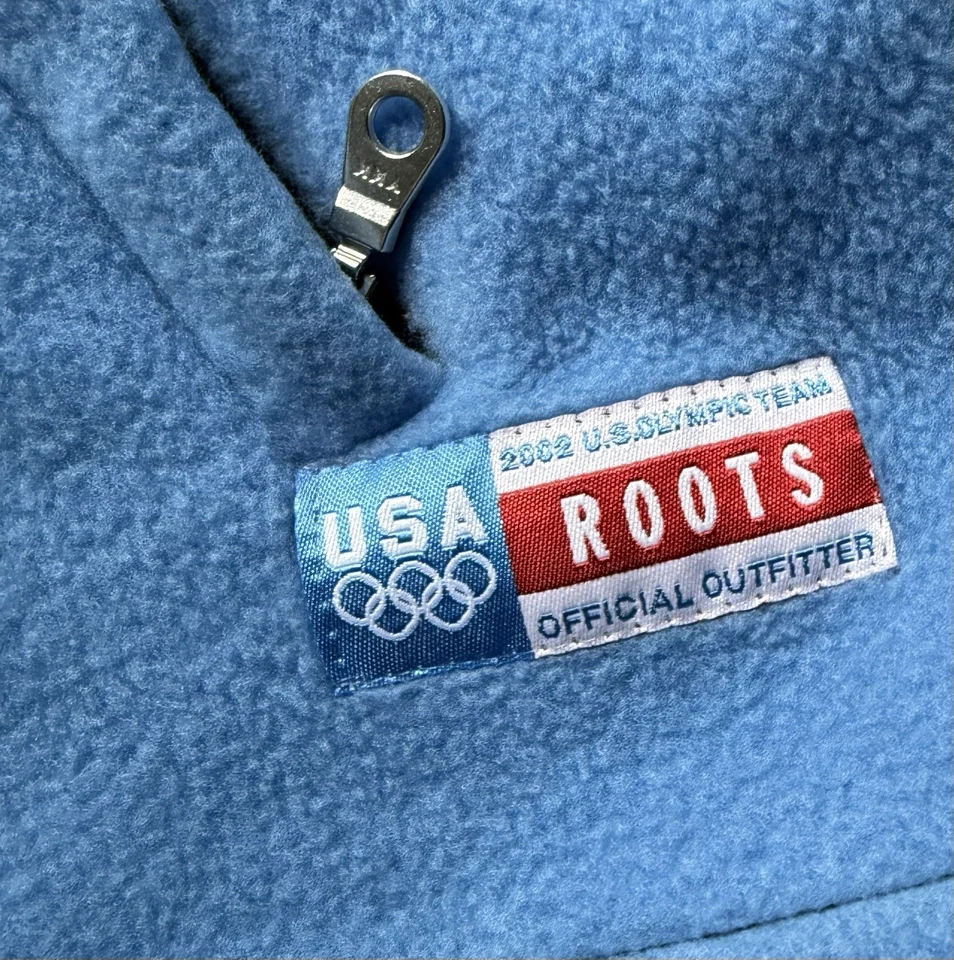 Chaleco polar de colección de los Juegos Olímpicos de Invierno 2002 para hombre L cremallera completa Salt Lake City Roots camisa Foto 4 de 4