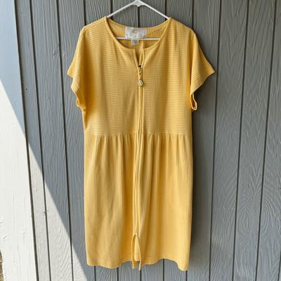 VTG Stan Herman Lounge Dress Beach Cover Seersucker Celestial Sun Summer Swim