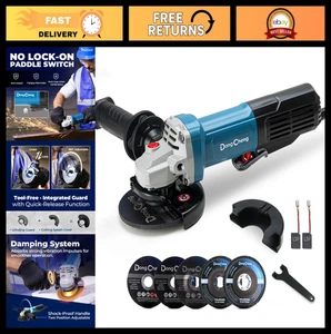 Puissant 9.2A 4.5" Grinder électrique, 11800RPM, Garde sans outil, Paddle Swi