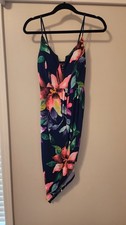 Windsor Summer Asymmetrical Floral Mini Dress Size Small