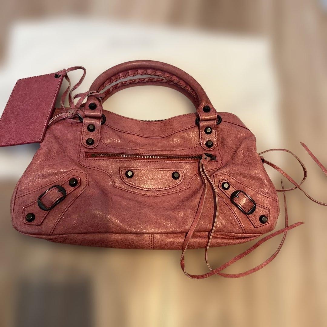 Balenciaga The First Bag Pink Leather Satchel Designer Handbag Iconic Style thumbnail 10