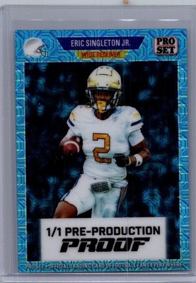 Eric Singleton 2024 Leaf Football 1/1 Pre Production Proof