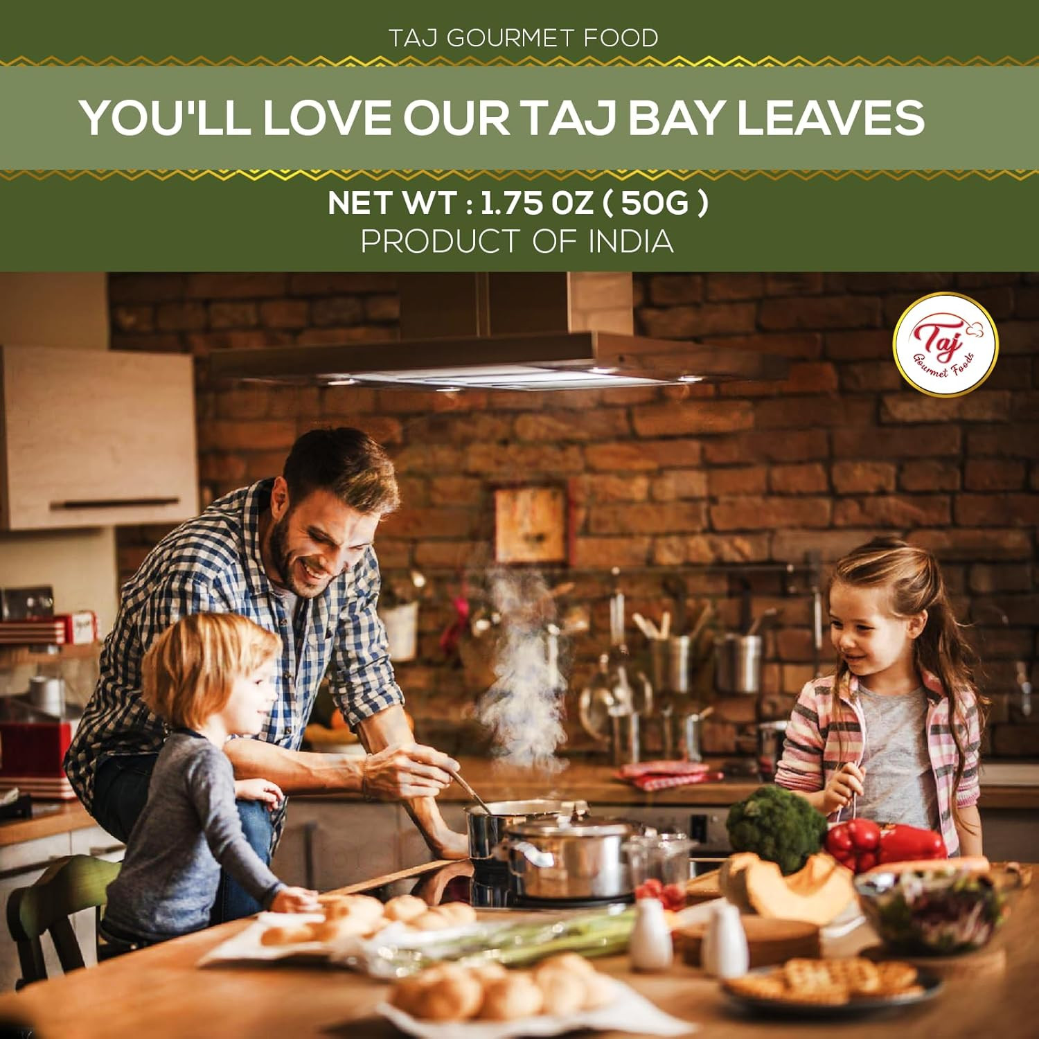 TAJ Bay Leaves, Large Whole Bay Leaf (Tej Patta), 1.75Oz (50G)