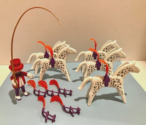 Playmobil #3742 Romani Circus Trainer Horses Ringmaster geobra Complete VTG 1988