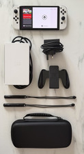 Nintendo Switch OLED White 64GB Console Bundle - Great Condition