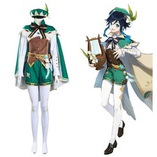 Genshin Impact Venti Cosplay Costume Halloween Costume Outfit Unifom Full Set
