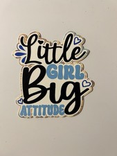Little Girl Big Attitude Handmade Scrapbook Title Paper Pieced Die Cut