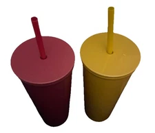 HD Designs Outdoor Stainless Steel Beverage Tumbler With Straw 24.5oz.