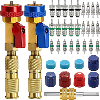 #ad R134A Valve Core Remover Installer Tool Kit High Low Pressure AC R12 Schrader Ca $41.99