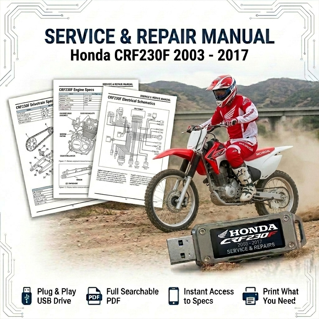 HONDA CRF230F 2003 2004 2005 2006 2007 2008 SERVICE REPAIR SHOP