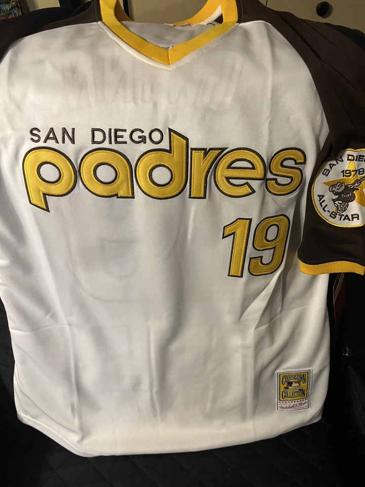 Camiseta deportiva para hombre Tony Gwynn Padres blanca retro cosida grande nueva con etiquetas Foto 2 de 4