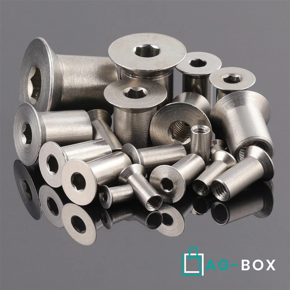 Hülsenmutter M3 M4 M5 M6 M8 M10 M12 M16 Edelstahl VA ISK Senkkopf Metrisch - Bild 4 von 4