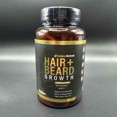 Rainbow Nutrients Hair + Beard Growth Biotin OptiMSM 60 Capsules Exp 05/2029