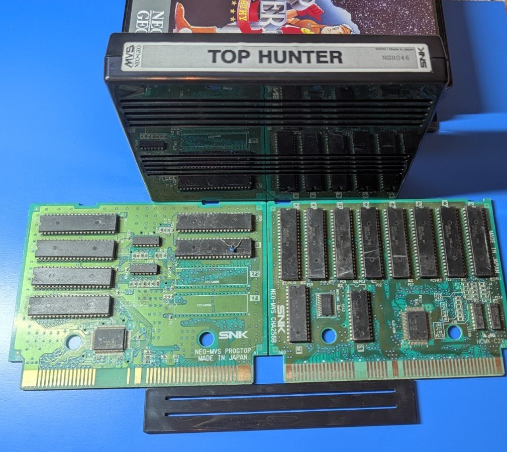 SNK Neo Geo MVS Top Hunter w/shockbox - Tested & Working