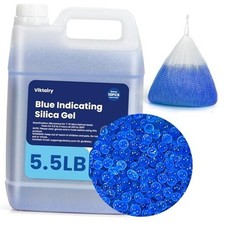 5.5LBS Silica Gel Desiccant Beads, Premium Blue Indicating Reusable 5.5 LBS