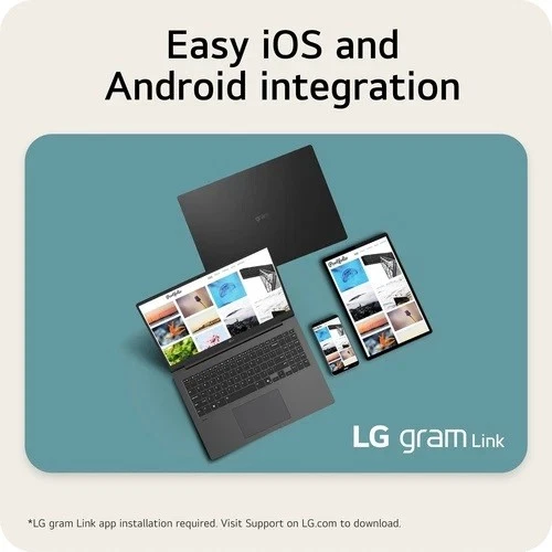 LG gram Laptop 17" WQXGA Touch Screen, Ultra 7, UpTo 32GB RAM 4TB SSD - open box - Image 4 of 4