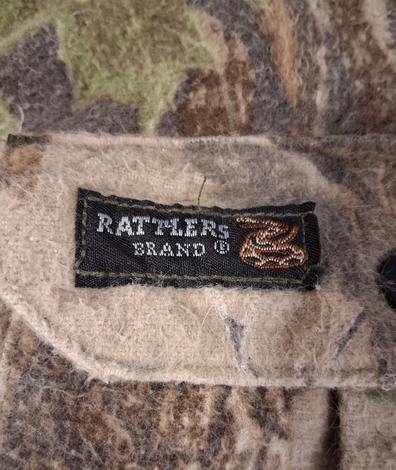 Vintage Rattlers Brand Shirt Mens Medium Button Front Camouflage - Image 4 of 4