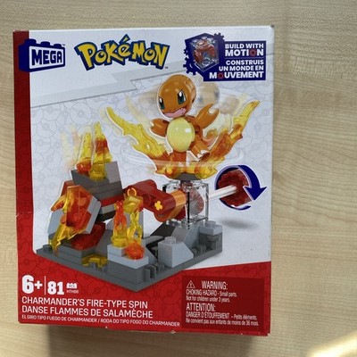 MEGA Pokmon Actionfigur Bauspielzeug, Charmanders Fire-Type Spin mit 81 Pi