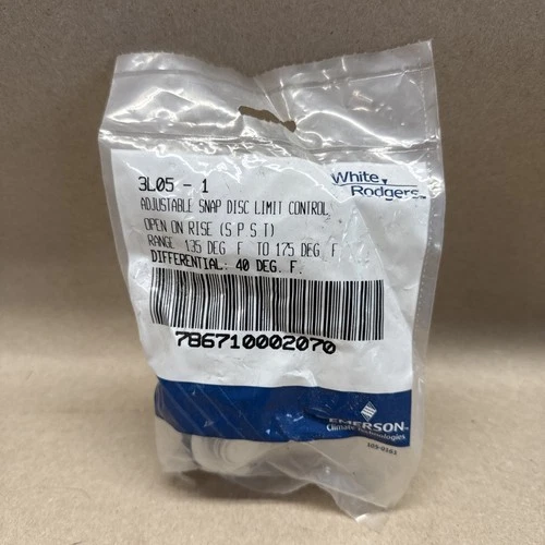 White-Rodgers Adjustable Snap Disc Limit Control 3L05-1 New