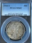 1944-S Walking Liberty Half Dollar 50c PCGS MS65 - Nice/Toning!