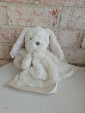 Target Cloud Island White Puppy Baby Security Blanket Satin Back Lovey