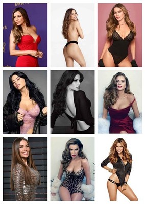 SOFIA VERGARA POSTER DRUCK WANDBILD - DESIGN/GRÖSSE WÄHLBAR/LAMINIERT/GERAHMT a