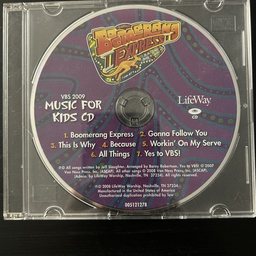 Lifeway Boomerang Express VBS 2009 Music For Kids CD EBay Lifeway boomerang express vbs 2009 music for kids cd ebay