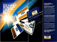Visa World of Choices Vintage Print Ad 1982 2 pg