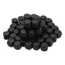 60Pcs Rounded Blank Six Sided Dice 16mm/0.6inch Acrylic Dice, Black