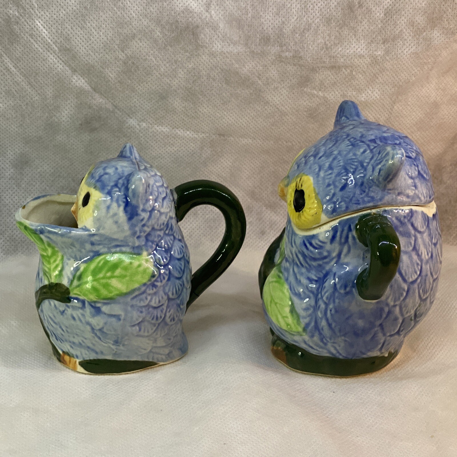 Vintage Owl sugar bowl with lid and creamer Made In Japan J eBay