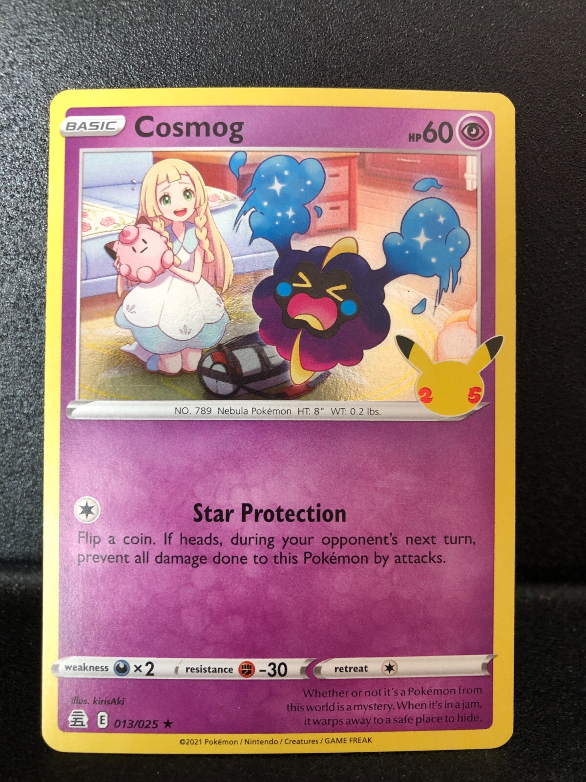 Cosmog 13/25 Holo Rare 25th Anniversary Celebrations Pokemon TCG Near Mint